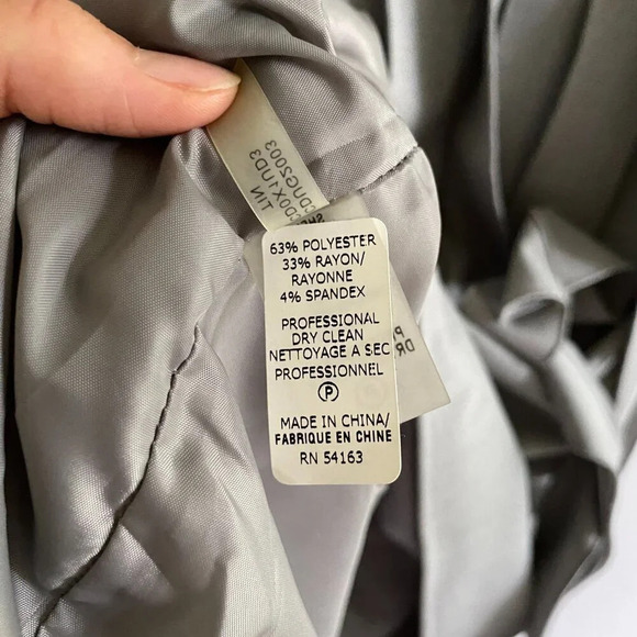 CALVIN Klein Gray Pleated Sleeveless Belted Fit & Flare Dress Size 12 - Picture 9 of 15